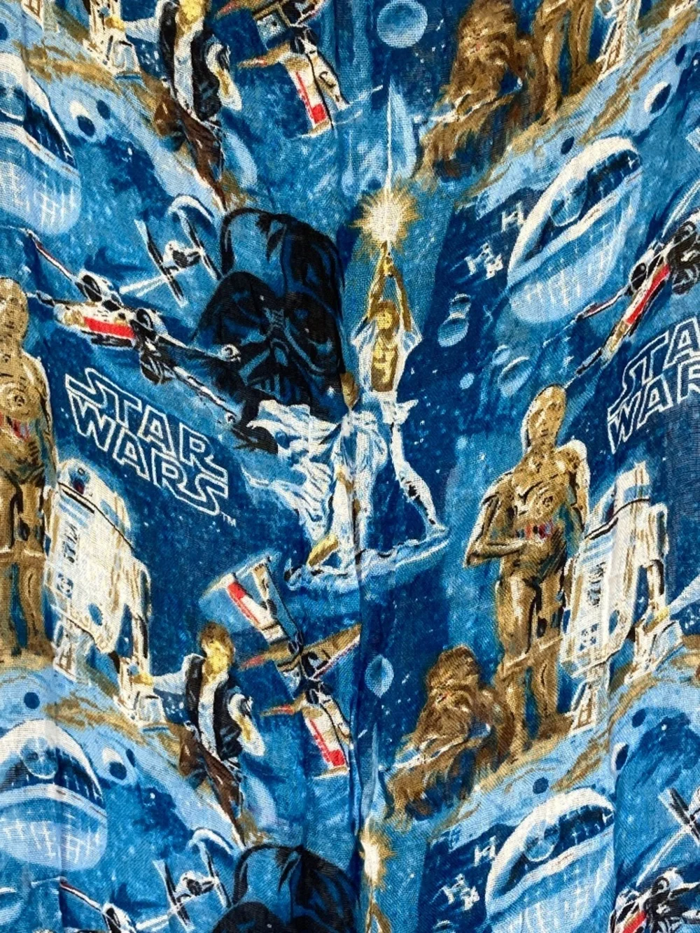 Star Wars Scarf Light Weight Blue A New Hope Designs Tag Missing